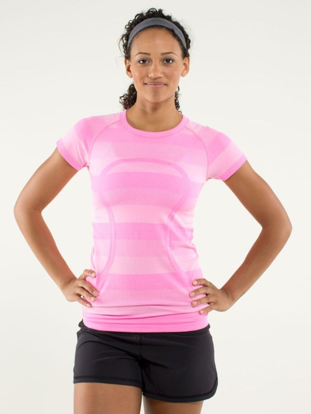 Lululemon Women's Swiftly Tech Short Sleeve - Pink Stripe